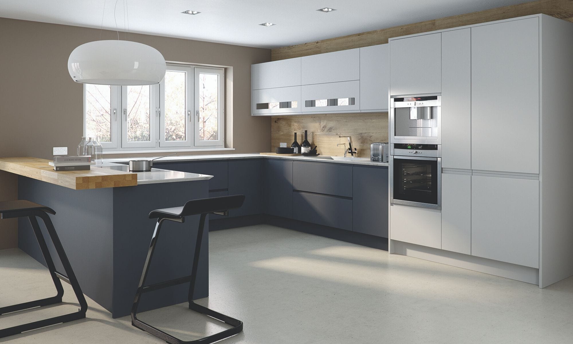 Contemporary Kitchen in Dark Blue