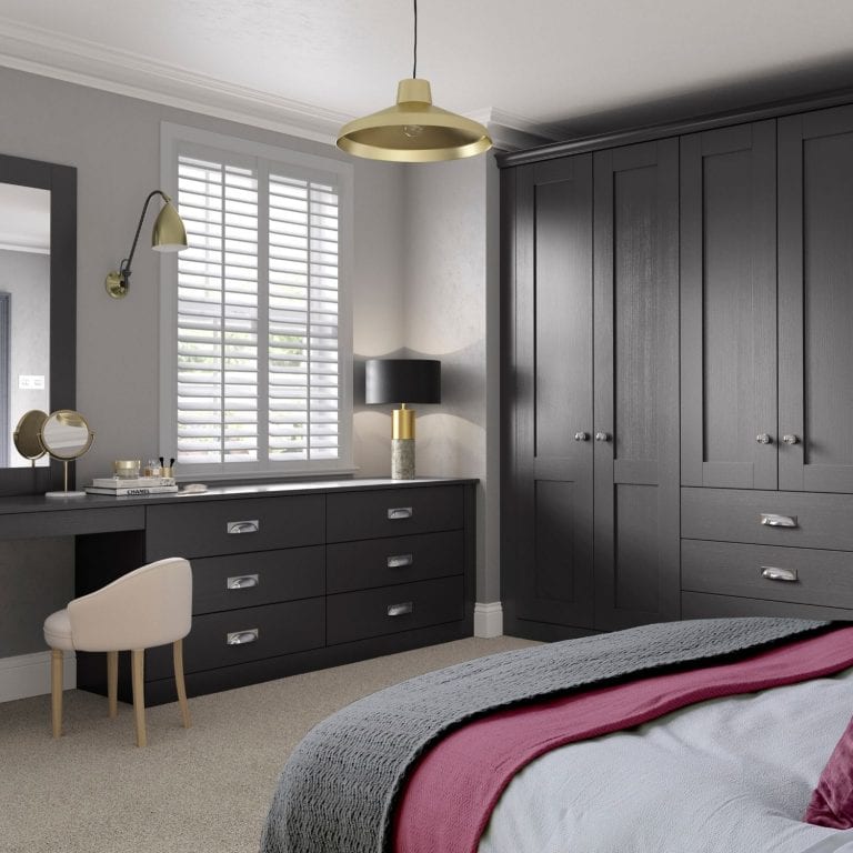 Dark Wood Finish Bedroom