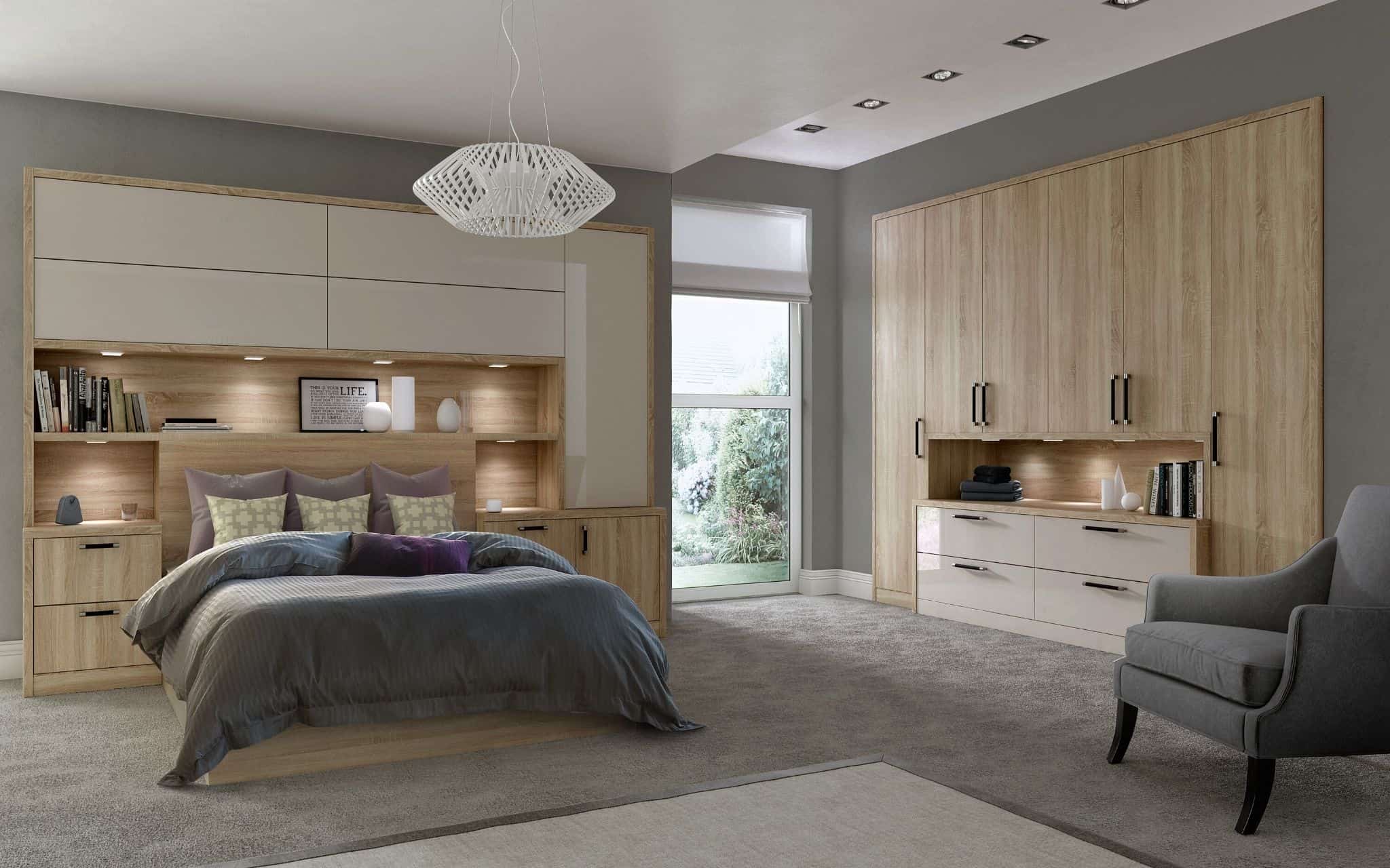 modern bedroom wood finish