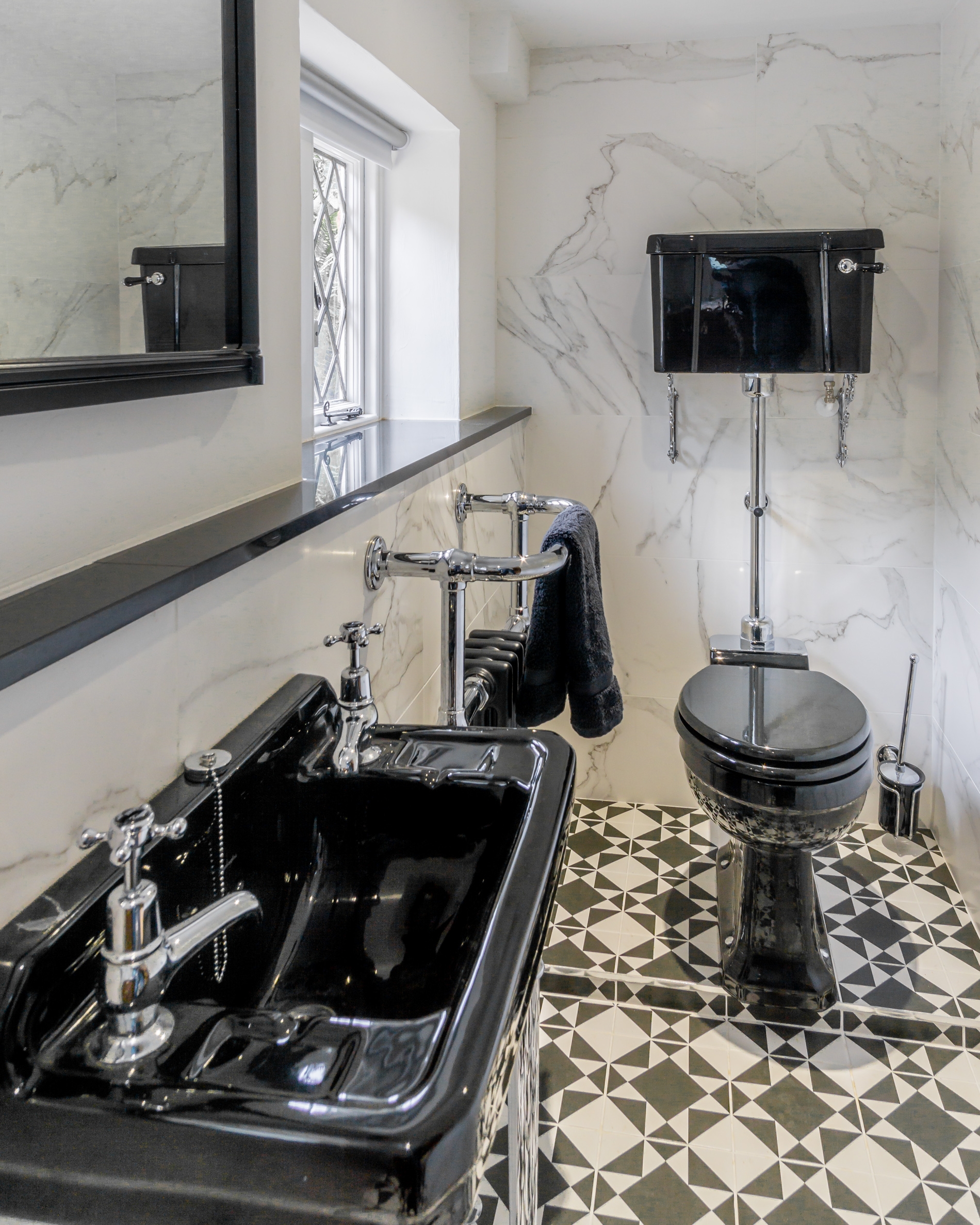 Luxury Cloak Room With Pattern Tiles Bathrooms In Sussex HKS