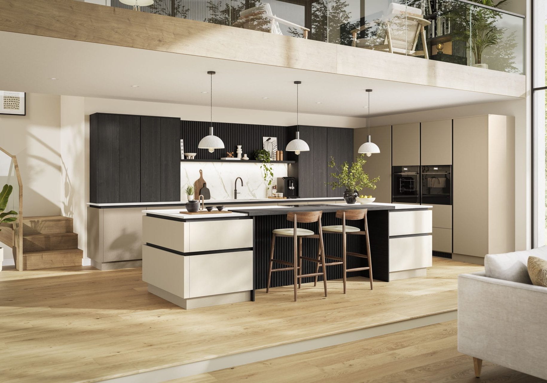 h line siena highland stone and caramel with ligna espresso